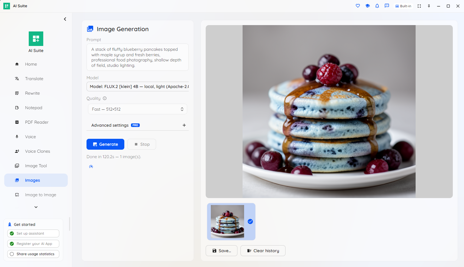 AI Suite Image Generation creating images from a text prompt